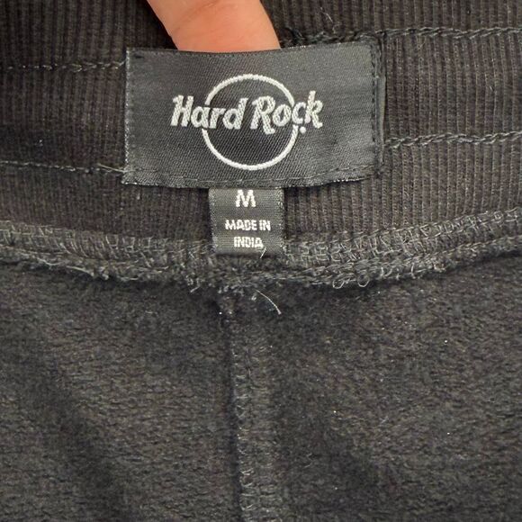 Hard Rock Las Vegas Black Sweatpants Joggers Logo Graphic Unisex Size Medium - Picture 7 of 9